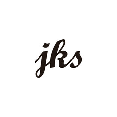 Letter Jks connect geometric symbol simple logo vector