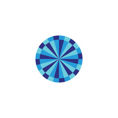 Obraz premium Wheel, blue, colors geometric symbol simple logo vector