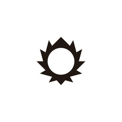 figure, circle, fire geometric symbol simple logo vector