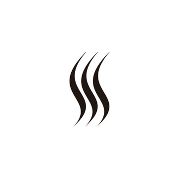 Letter SSS, smoke geometric symbol simple logo vector