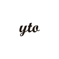 Letter yto connect geometric symbol simple logo vector
