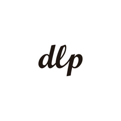 Letter dlp connect geometric symbol simple logo vector