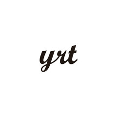 Letter yrt connect geometric symbol simple logo vector