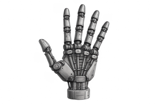 Robot hand drawing showing advanced artificial intelligence technology