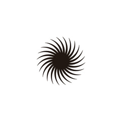 Sun, or black hole geometric symbol simple logo vector