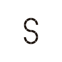Letter S modern, line geometric symbol simple logo vector