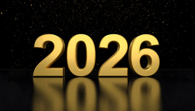 Golden 2026 New Year Celebration
