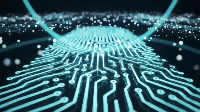 Innovative business strategy planning with a futuristic holographic user interface projecting data over a meeting table