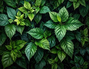 Lush Green Foliage A Vibrant Display of Natures Beauty 1.