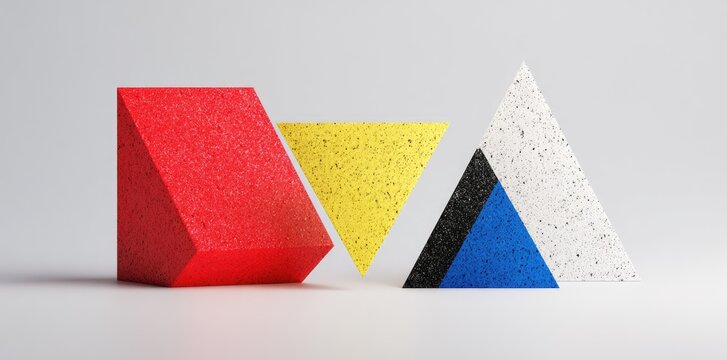 Colorful Geometric Shapes Composition