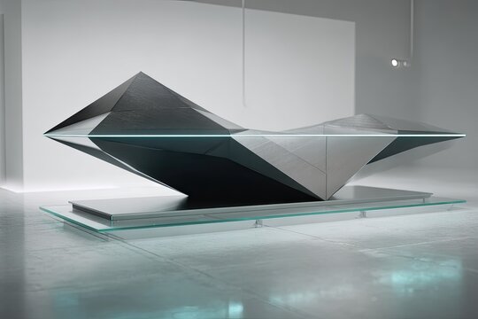 Modern Geometric Crystal Coffee Table