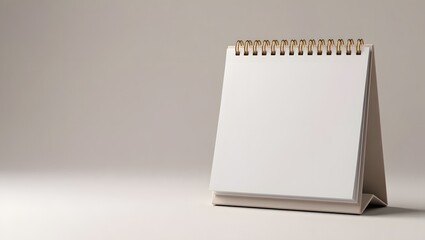 Blank desk calendar isolated on white background