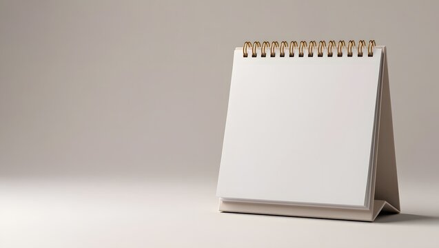 Blank desk calendar isolated on white background