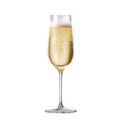 Elegant champagne flute filled with sparkling beverage showcasing celebration and luxury for special occasions