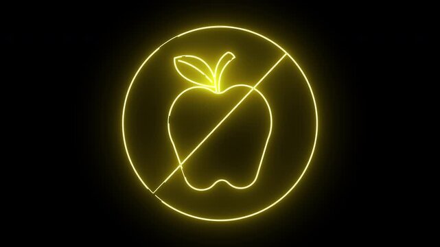 animated icon prohibited and apple icon