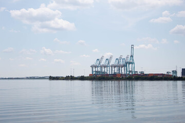 container ship in the port