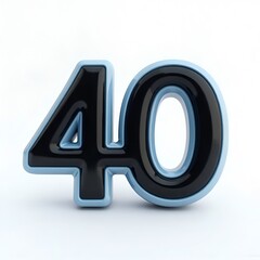 Fototapeta premium 3d number 40,ai image 