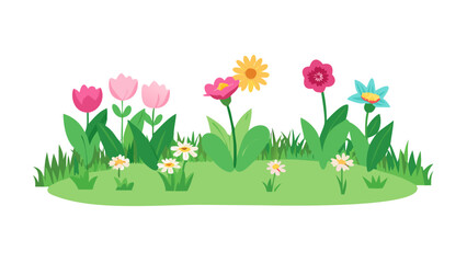 spring flowers in grass