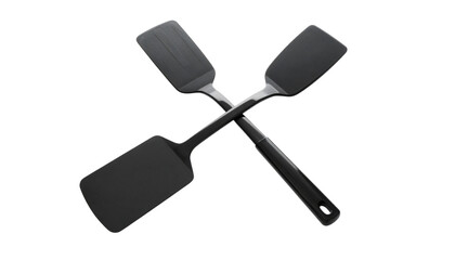 Two Kitchen Spatulas Bundle with Different Designs isolated on transparent background.