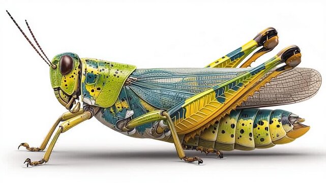 Desert locust Schistocerca gregaria close-up
