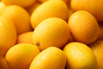 Fresh kumquats fruit texture background