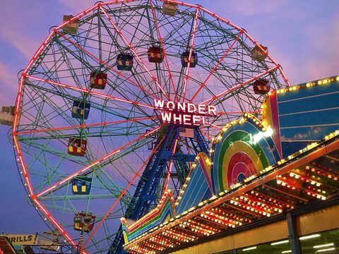 Coney Island Wonder Wheel Sunset (Brooklyn, New York, USA- June 11, 2017)