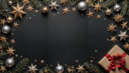 christmas background with gift box