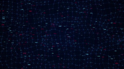 Technology Data Network Connections with trade market value Video Animated Background - Powered by Adobe