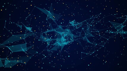 Technology Digital Network Connection Video Animated Background - Powered by Adobe