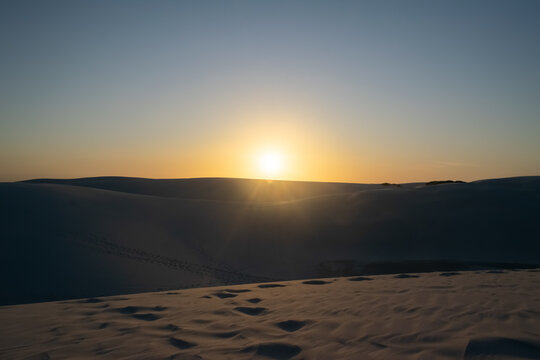 sunrise in the desert