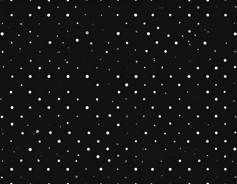 Abstract black background with white polka dots pattern, simple design