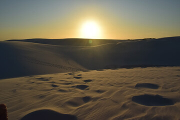 sunset in the desert