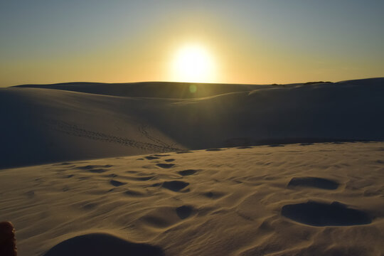 sunset in the desert