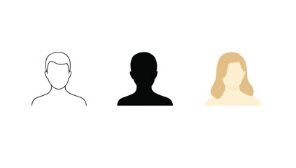Vector art of three people in different styles, vector illustration