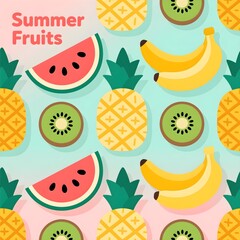 seamless pattern with fruits