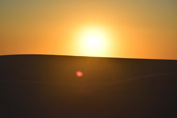 sunset in the desert