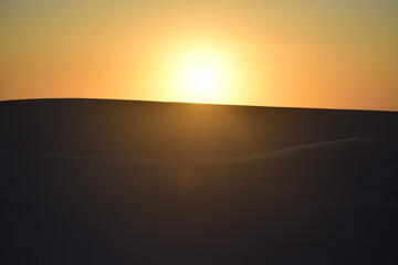 sunset in the desert