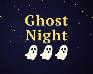Naklejka premium halloween ghost night scary illustration