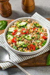 Healthy Homemade Mediterranean Bulgar Wheat Salad