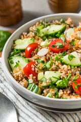 Healthy Homemade Mediterranean Bulgar Wheat Salad