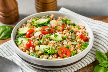 Healthy Homemade Mediterranean Bulgar Wheat Salad