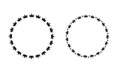 クラウン風のサークル型フレームセット。