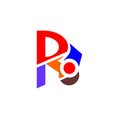 Creative Red P Logo with Dot