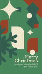 Christmas Greeting Geometric Festive Illustration