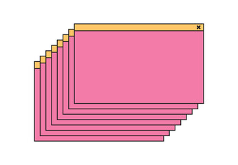 Illustration window UI application unique design