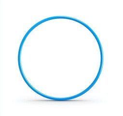 Blue Hula Hoop: The simplicity of a vibrant blue hula hoop is presented against a clean backdrop, The image focuses on the circle shape.
