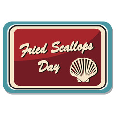 Fried Scallops Day sticker