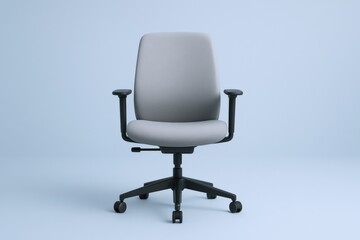 Ergonomic Office Chair in Neutral Gray: Modern Workplace Furniture for Comfort and Productivity