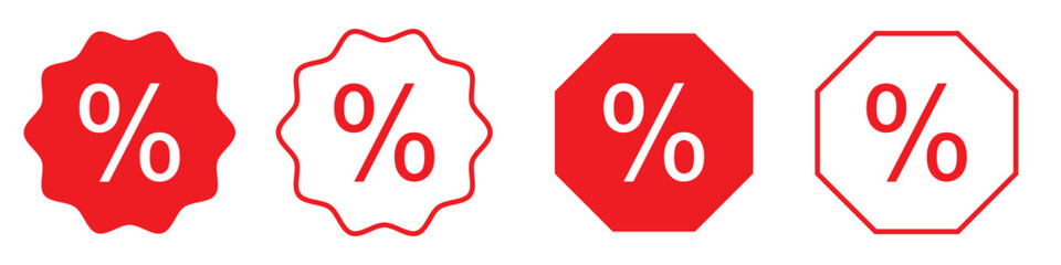 Discount icon vector. Discount tag sign and symbol