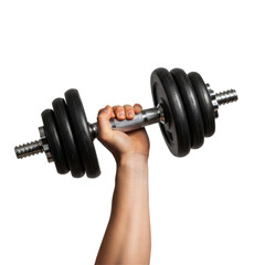 Hand Holding Dumbbell Black Weight Fitness Exercise Strength Training Workout Equipment Gym Muscle